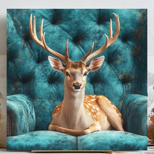 Deer Wall Art Print, Forest Decor, Rustic Wildlife Art, Cabin Wall Decor, Nature Lover Gift, Animal Art Print, Woodland Animal, Home Decor