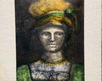 Anita Bucherer-Godeffroy, „Postać” malarstwo w technice mieszanej, realizm magiczny