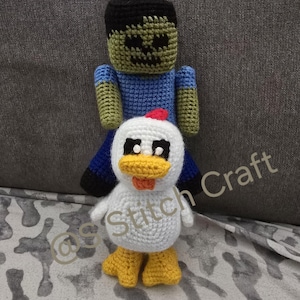 Crochet PATTERN: Cubed Chicken and Zombie Child