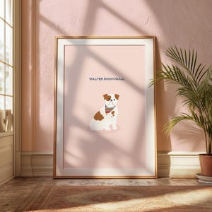 Ritratto di animale domestico moderno e minimalista, arte digitale personalizzata per cani