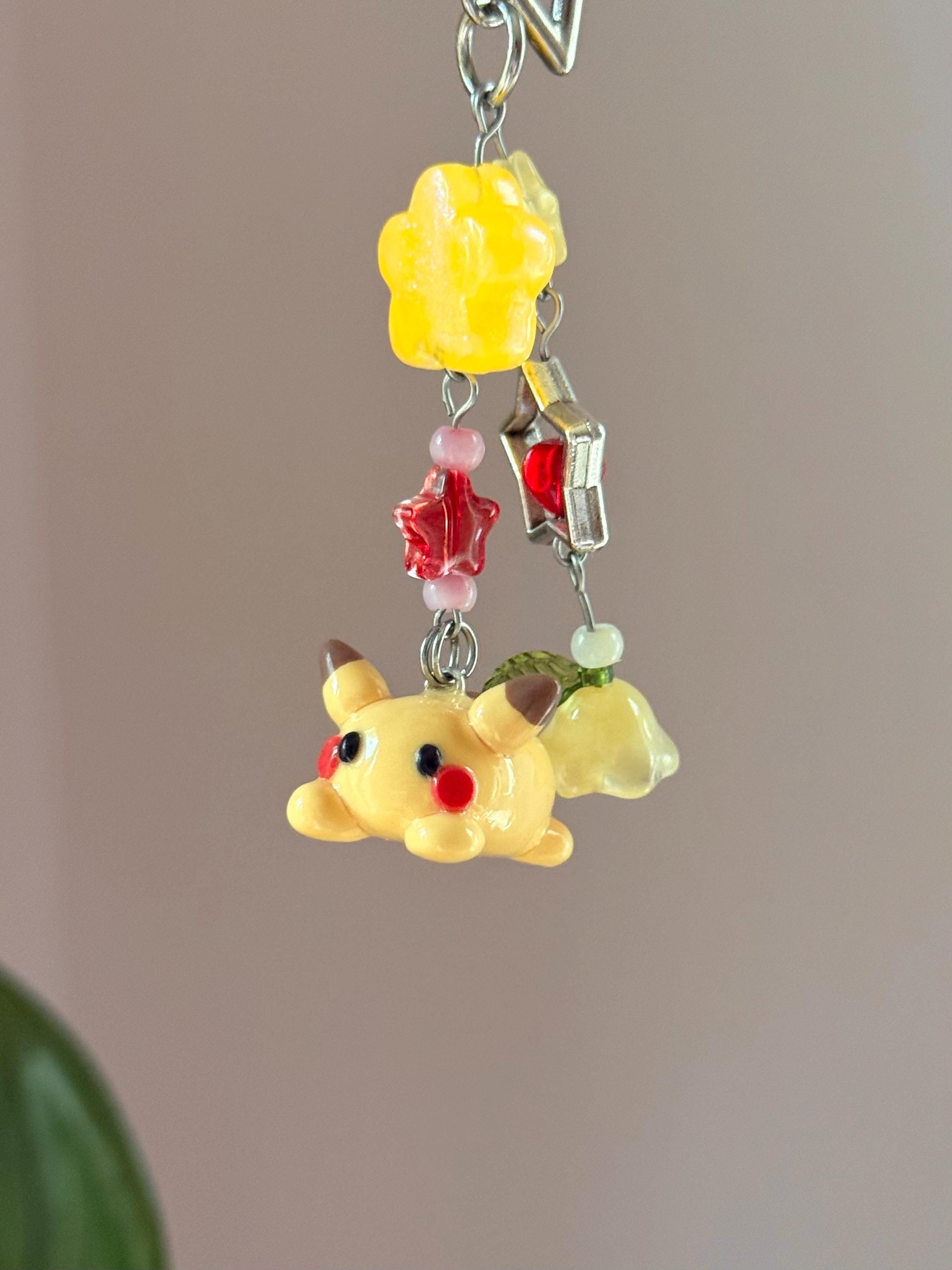 Pokemon Pikachu Polymer Clay Keychain and Phone Charm - Etsy