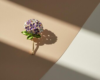 Broche personalizado com flor de nascimento, alfinetes vintage em liga de esmalte, broche de casamento, presente de aniversário para ela/mãe, presente para o Dia das Mães