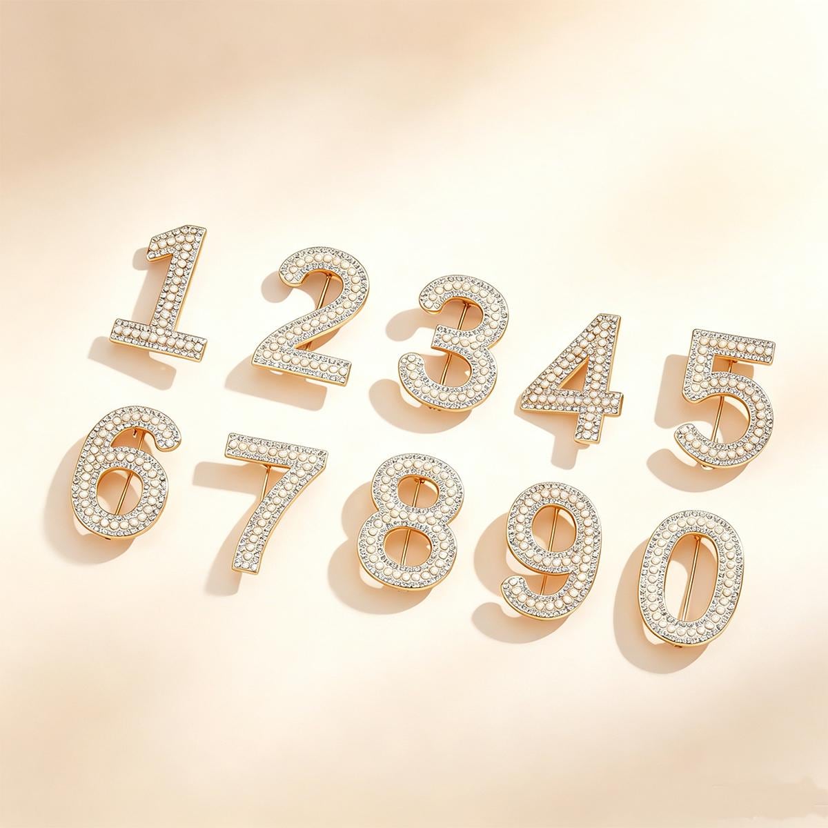 Number Brooch - Etsy