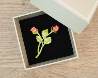 Broche de flores feito à mão, broche de flores de aniversário, broches de flores de nascimento personalizados, broche de casamento, presente de aniversário para ela/mãe, presente de Natal