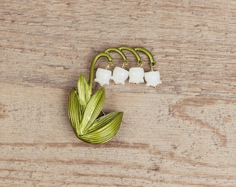 Broche personalizado com flor do mês de nascimento, alfinete de esmalte vintage