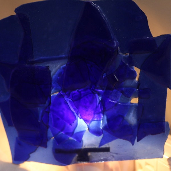 Recycled blue bottles  Nightlight