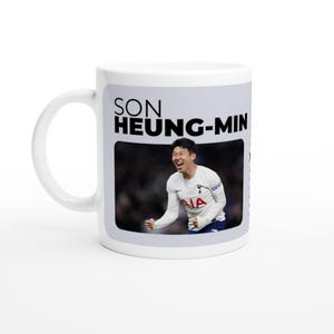 Son Heung-Min Mug - South Korean Football Stats - Tottenham Hotspur Gift - Ceramic Tea Coffee Mug