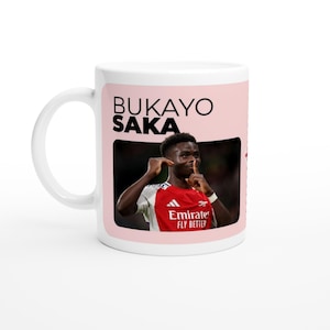Awesome Bukayo Saka Mug - Ceramic Arsenal Fan Gift - Perfect for Coffee & Tea Lovers