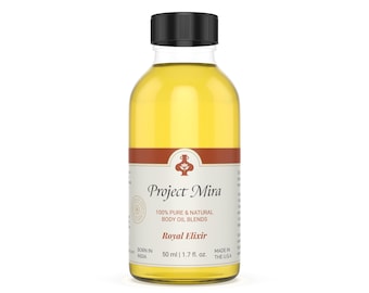 Royal Elixir Body Oil: Oud & Gardenia, Handmade Hydrating Formula
