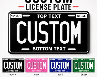 Customizable Novelty License Plate: Personalized Text Auto Tag (12x6 inches)