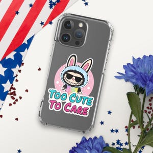 Funda transparente Labubu para iPhone®, camiseta con estampado de adorables muñecos de dibujos animados, personajes kawaii de Labubu, estilo chibi anime colorido, amigos a juego