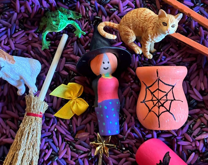 Room On The Broom - Book Based Sensory Bin