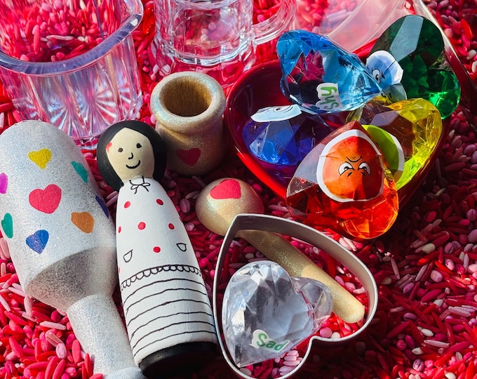 Valentine Sensory Bin - In My Heart (book inspired)