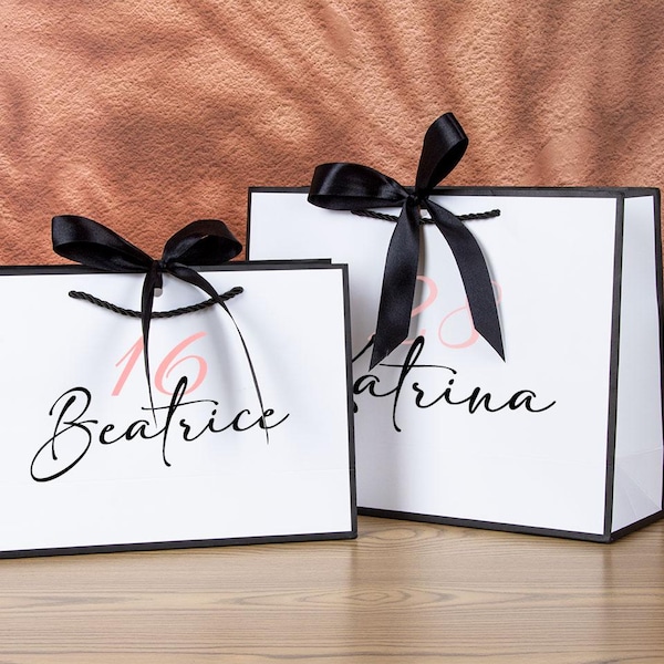 Personalized Birthday Gift Bag: Custom Name & Age