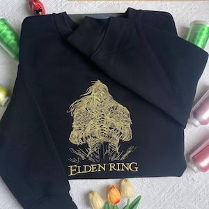 Embroidery Elden Ring Sweatshirt, Tarnished Sweater, Video Game Merch, Gift for Gamer