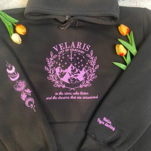 Velaris City of Starlight Embroidered Hoodie and Sweater, Hello Feyre Darling Shirt, Bookish Gift