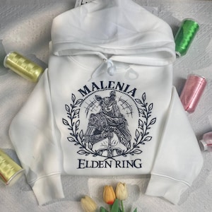 Malenia Sweatshirt, Elden Ring Embroidered Hoodie, Video Game Merch, Gift for Gamer