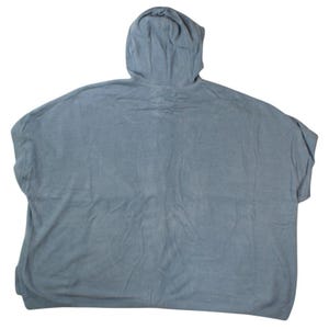 Barefoot Dreams CozyChic Ultra Lite Hooded Poncho Blue 3X image 3