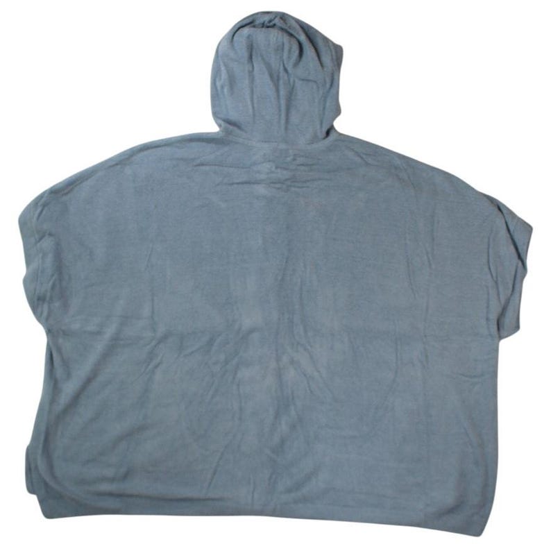 Barefoot Dreams CozyChic Ultra Lite Hooded Poncho Blue 3X image 3