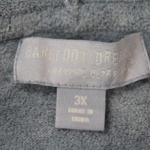 Barefoot Dreams CozyChic Ultra Lite Hooded Poncho Blue 3X image 4