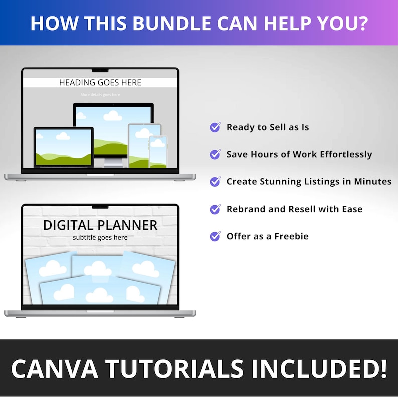 Mega Canva Templates Mockup Bundle – 1000+ Editable Etsy Listing Kit ...
