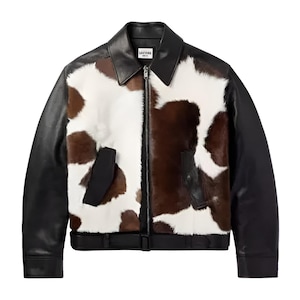 Genuine Cowhide Jacket Handmade Western Cowboy Hair On Jacket, Cowhide Vintage Rodeo Style Men&#39;s and women&#39;s Leather Jacket Unisex Bomber
