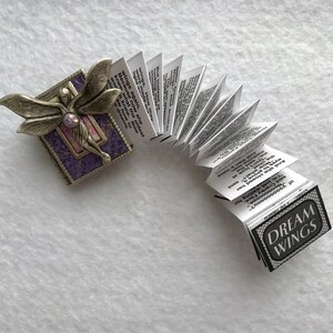 Miniature Book brooch with a magical story inside and a silver fairy cover design image 5