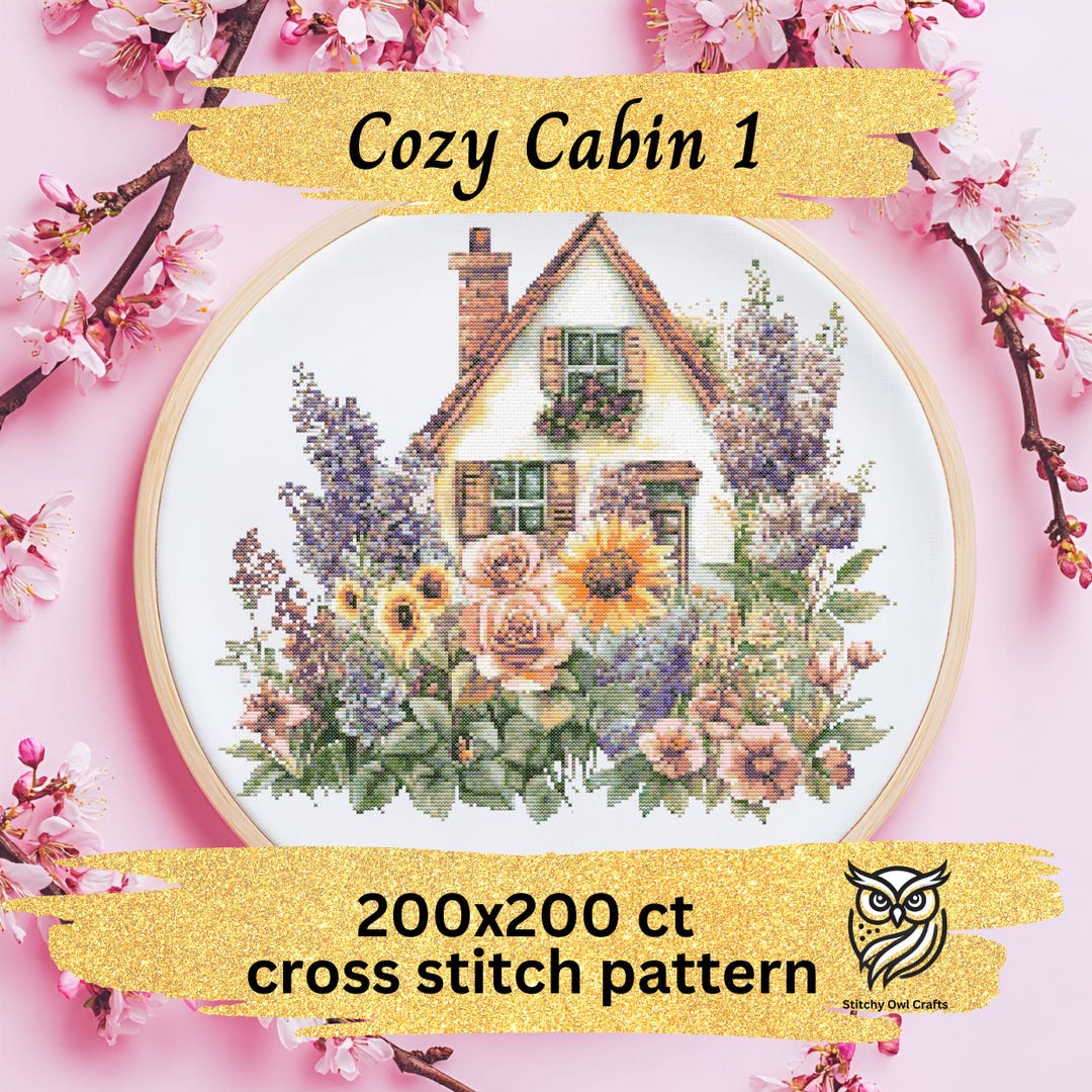 Cozy Cabin 1 Cross Stitch Pattern Instant PDF Download - Idyllic ...