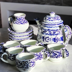 Personalized Mexican Talavera Tea Set