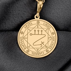 Elubatel Angel Sigil Necklace: Five Archangels Protection Amulet