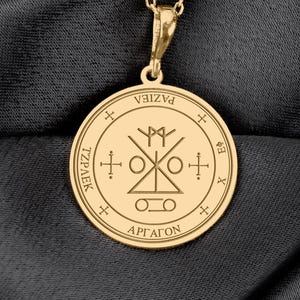 Archangel Raziel Sigil Necklace: Mystical Seal Pendant, Wisdom Jewelry