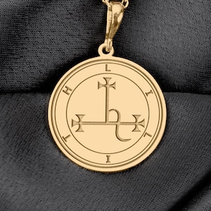 Lilith Sigil Necklace: Gold Occult Talisman, Feminine Power Pendant