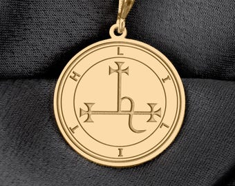 Lilith Sigil Halskette: Okkulter Talisman aus Gold, Anhänger für weibliche Kraft