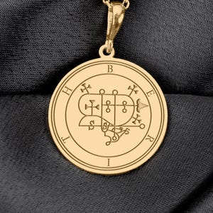 Berith Sigil Necklace – Goetia Demon Seal Pendant – Occult Alchemy Talisman – Ritual Death Rebirth Charm – Witchy Spiritual Jewelry