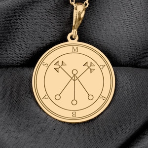 Marbas Sigil Necklace – Occult Pendant of Healing and Secrets – Goetia Demon Talisman – Lion-Headed Spirit Amulet Charm