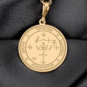 Archangel Michael Seal Necklace: Divine Protection Amulet