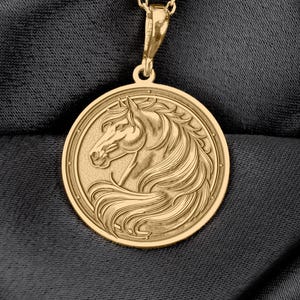 Wild Horse Medallion Necklace: Spirit Animal Amulet, Freedom Talisman