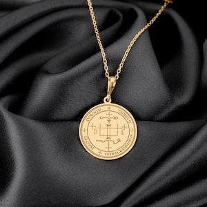Siegel der Erzengel Gabriel Kette – Engelbote Anhänger – Göttlicher Führung Talisman – Spiritueller Schutz Medaillon – Mystisches Siegel