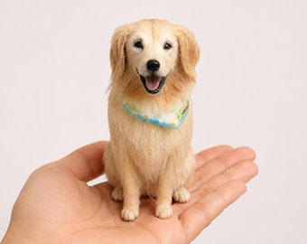 Custom Needle Felted Dog Figurine, Personalized Dog Memorial Gift, Handmade Pet Keepsake