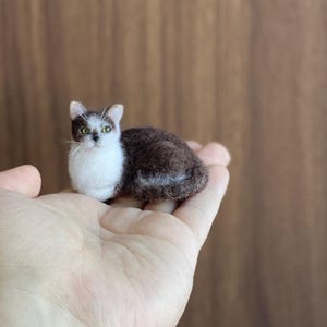 Custom Wool Felt Cat Sculpture, Handmade Needle Felted Pet Plush, Personalized Kitten Memorial Replica From Photos, Pet Loss Keepsake Gift