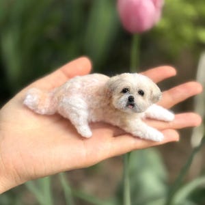 Custom Felted Dog Replica, Wool Felt Dog Sculpture, Realistic Dog Figurine, Pet Memorial Gift, Stuffed Dog Plush, Personalized Dog Gift