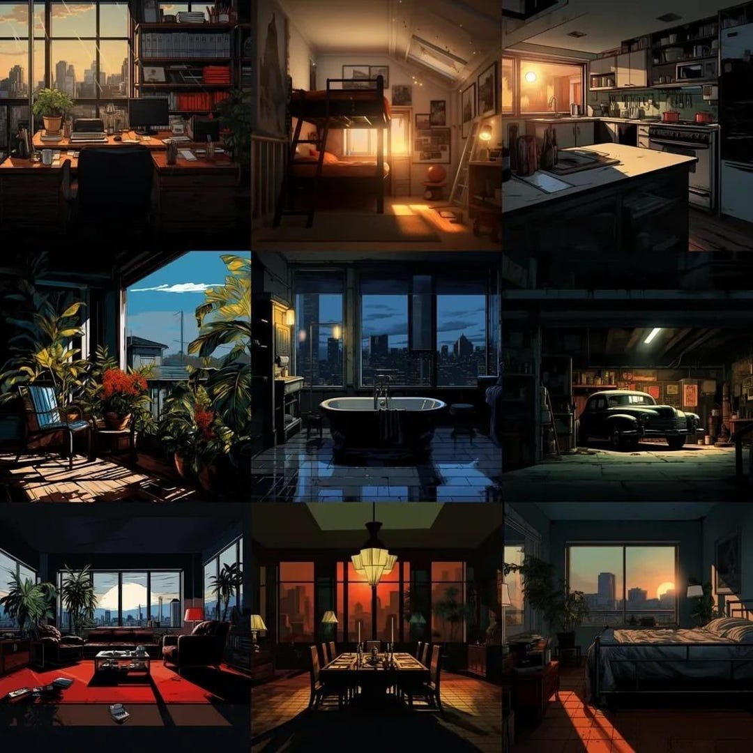 Comic Style Interior Decors Midjourney Prompts | AI Prompts for Playful ...