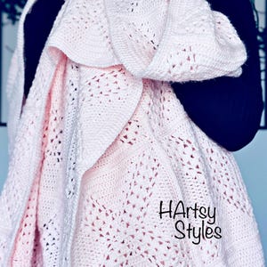 CROCHET PATTERN: Modern Minimalist Granny Square Blanket, Easy Boho Afghan (PDF Pattern) - The Offred