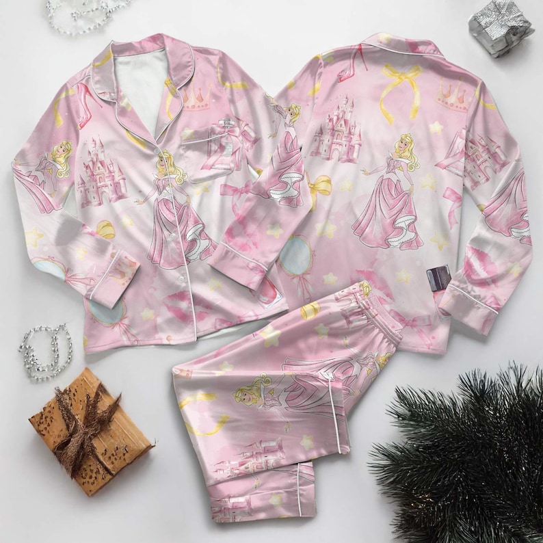 Disney Aurora Princess Satin Pajamas Set, Sleeping Beauty Pajamas ...