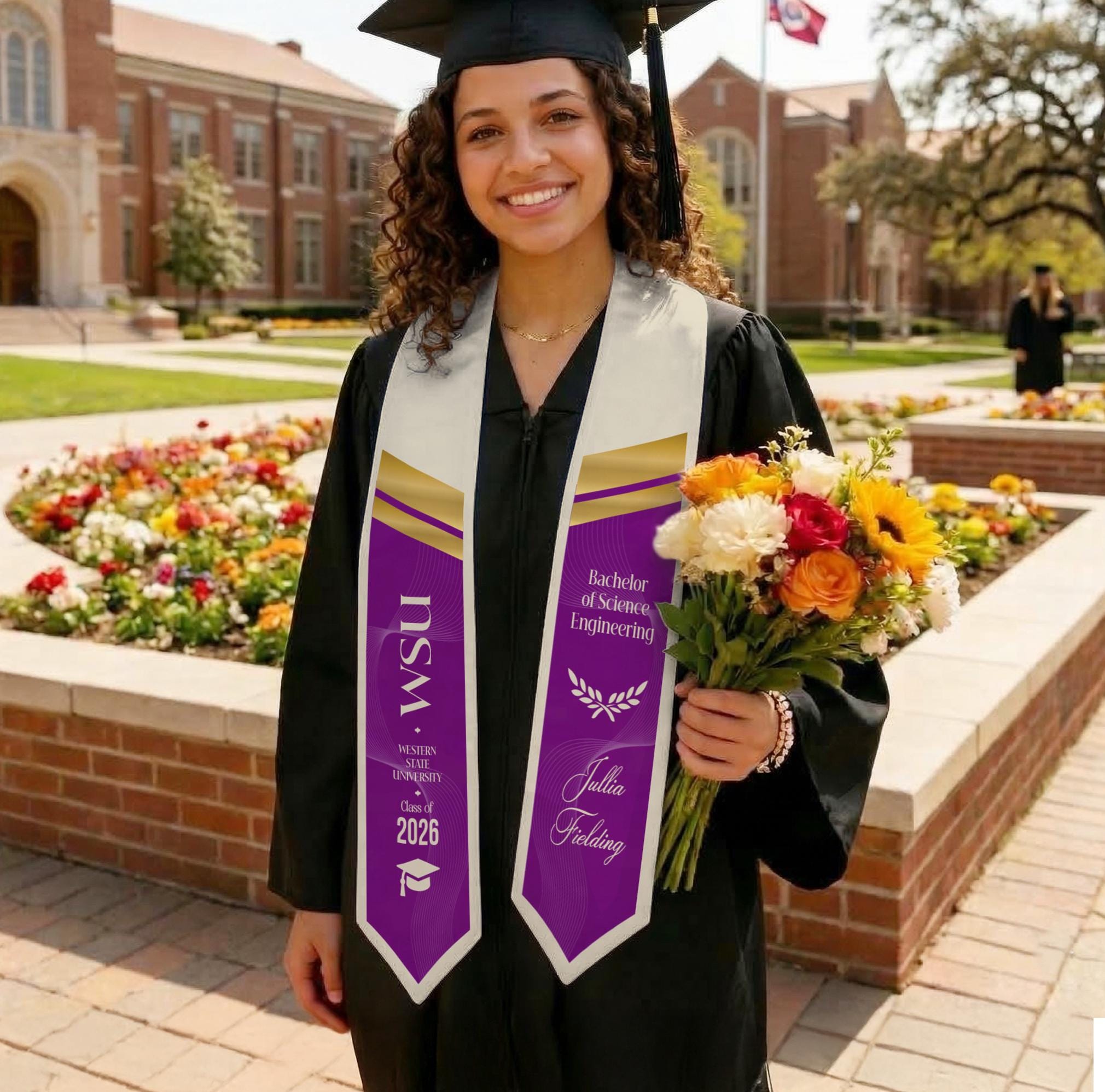 Customized Graduation Stole 2026,personalized College Stole,custom Name ...