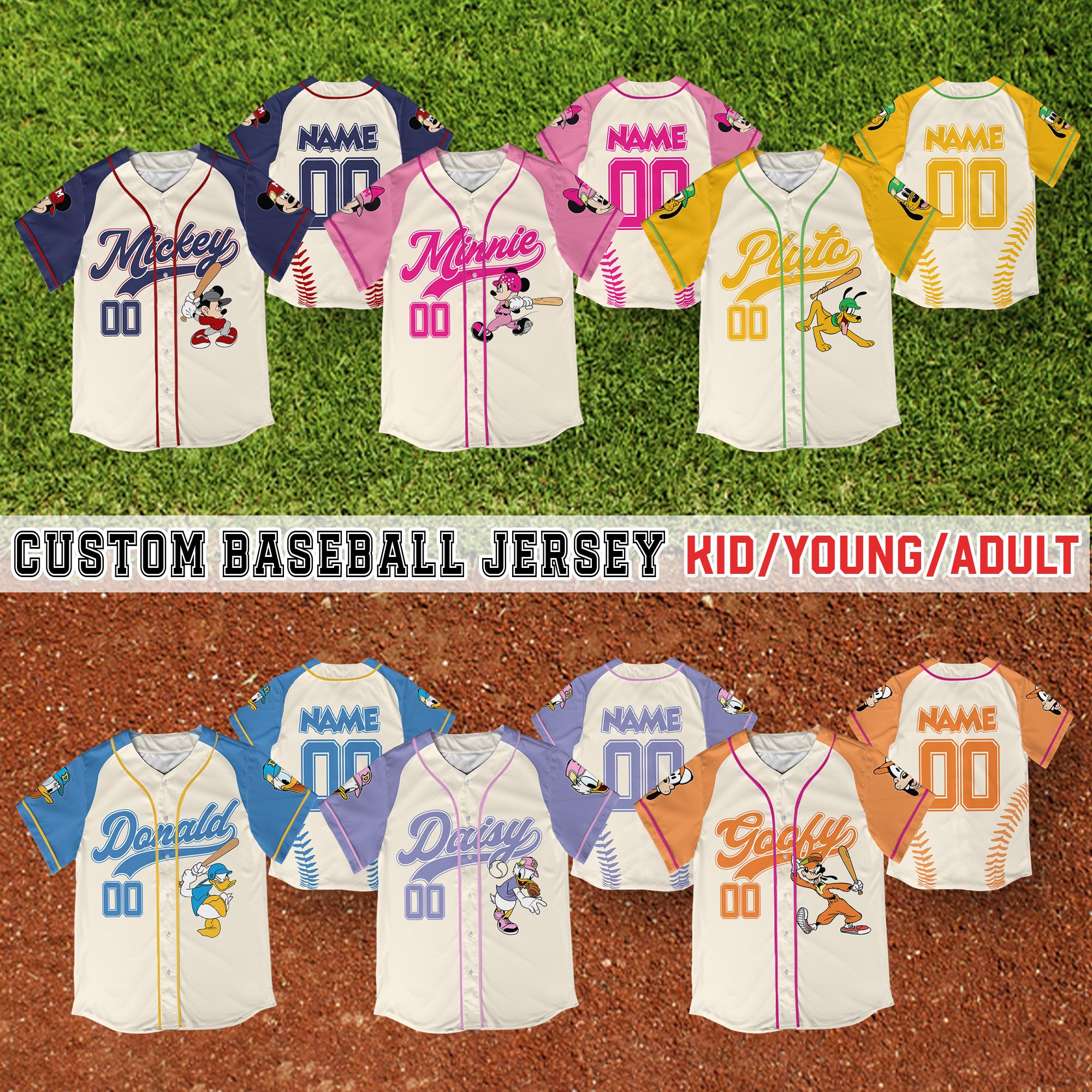Minnie Baseball Personalized Disney Minnie Mouse Vintage Baseball Jersey, Custom Minnie ...