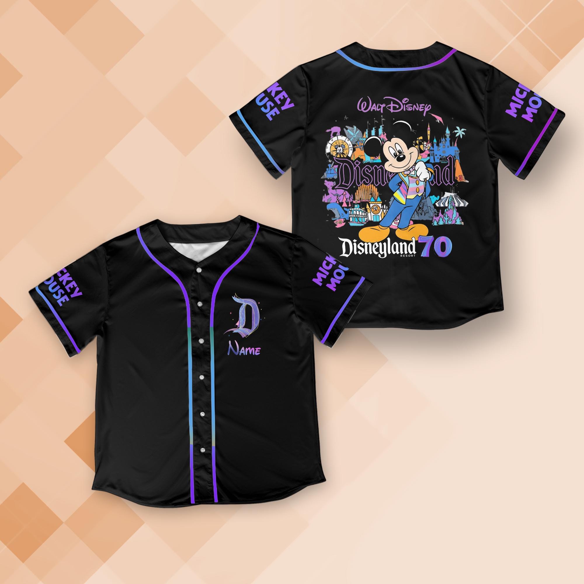 Disneyland 70th Anniversary Baseball Jersey, Disneyland Resort