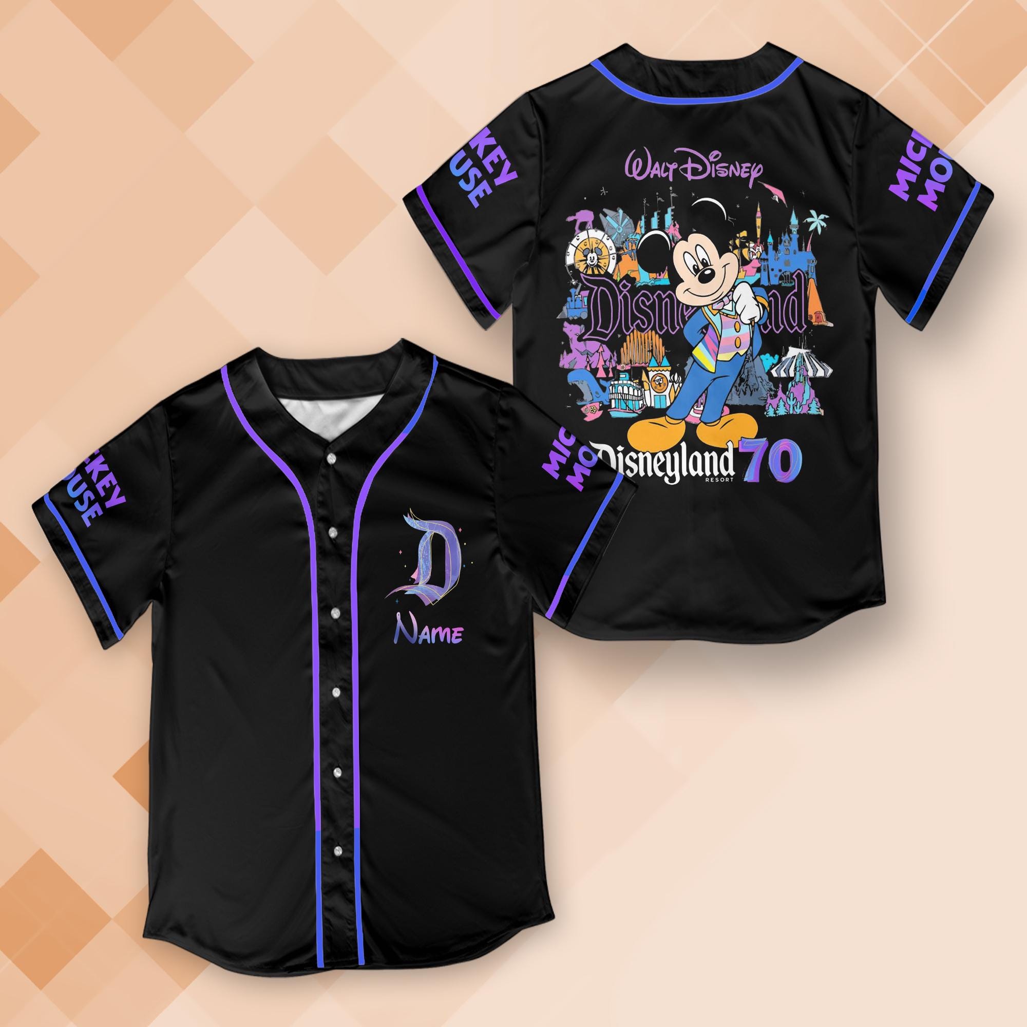 Disneyland 70th Anniversary Baseball Jersey, Disneyland Resort