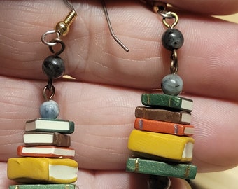 Tsundoku Stacks - Stone/Classic Stack Earrings - Mad Dash Studio