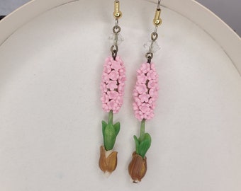 Hyacinth Earrings - E - Garden Pink- Mad Dash Studio